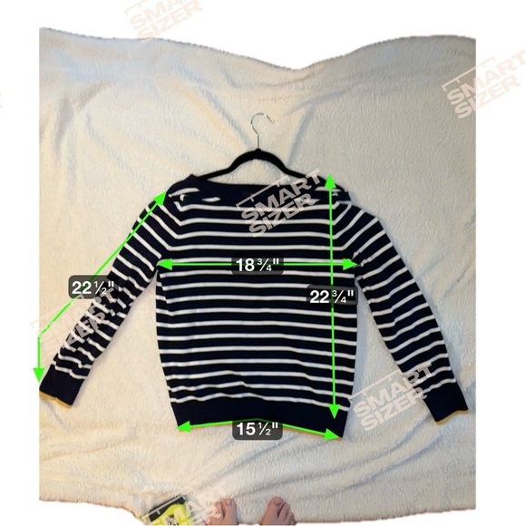 GAP Navy and White Knit Boatneck Cotton Sweater - Picture 4 of 4